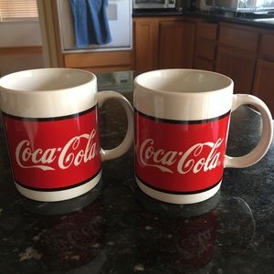 Lot of 2 Vintage Coca Cola Coffee Mugs 1996